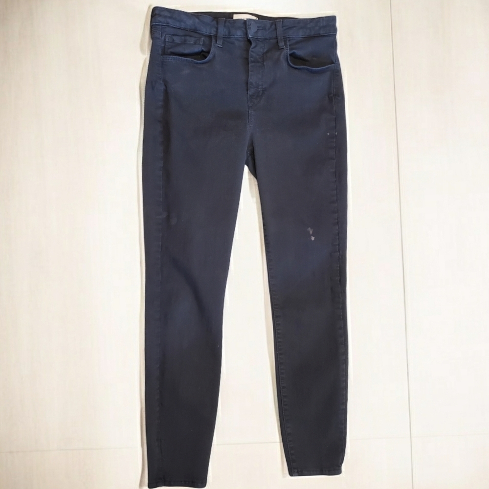 L'AGENCE Jeans Black Womens 28 Margot Skinny Denim Stretch Streetwear USA Made